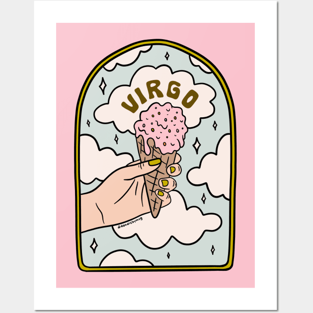 Virgo Ice cream Wall Art by Doodle by Meg